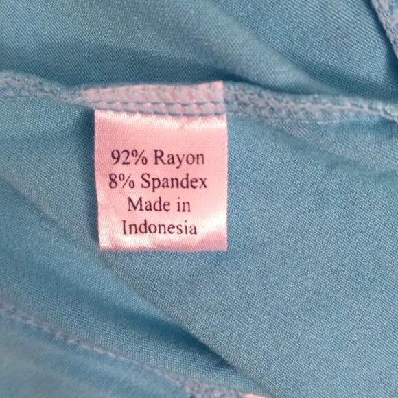 Bali Batiks Size S Cropped Cardigan Bolero Shrug Blue Open Front Top Long Sleeve - Picture 3 of 9